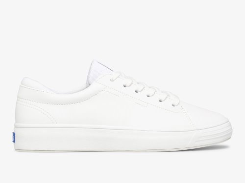 Keds Alley Leather Women's Leather Sneakers White | AU-49410