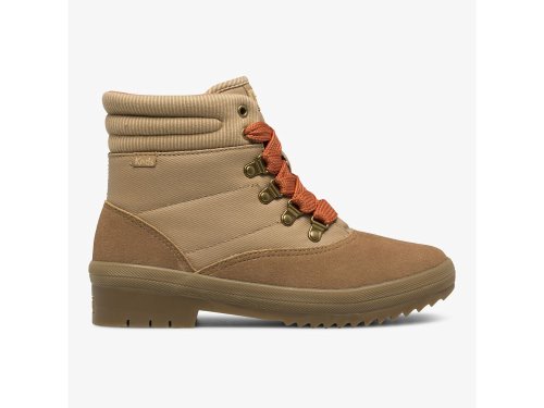 Keds Camp Boot Suede & Splash Twill w/ Thinsulate™ Women's Boots Brown | AU-97171