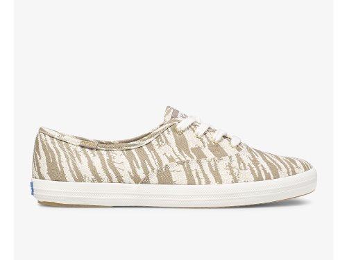 Keds Champion Animal Women's Lace Up Shoes Cream | AU-20815