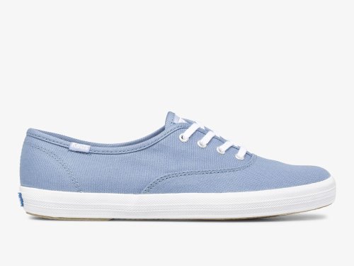 Keds Champion Canvas Washable Women's Lace Up Shoes Blue | AU-49975
