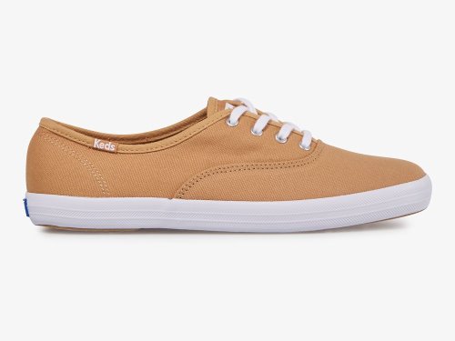 Keds Champion Feat. Organic Cotton Women's Lace Up Shoes Brown | AU-58462