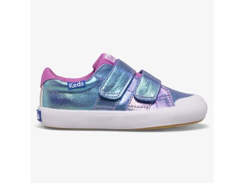 Keds Courtney HL Girls' Slip On Sneakers Blue Multicolor | AU-12021