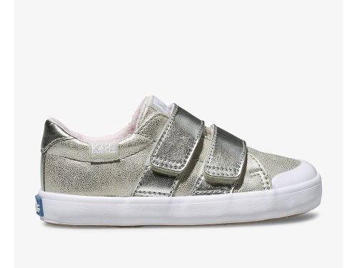 Keds Courtney HL Girls' Slip On Sneakers Silver | AU-26978
