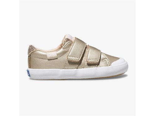 Keds Courtney HL Girls' Slip On Sneakers Rose Gold | AU-94749