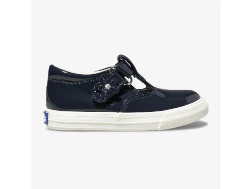 Keds Daphne Patent Sneaker Girls' Slip On Sneakers Navy | AU-10714
