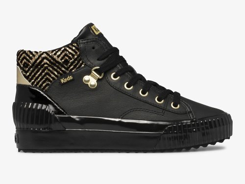Keds Demi Mid TRX Dazzle Women's Lace Up Shoes Black | AU-05800