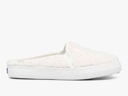 Keds Double Decker Mule Faux Shearling Women's Slippers Cream | AU-64155