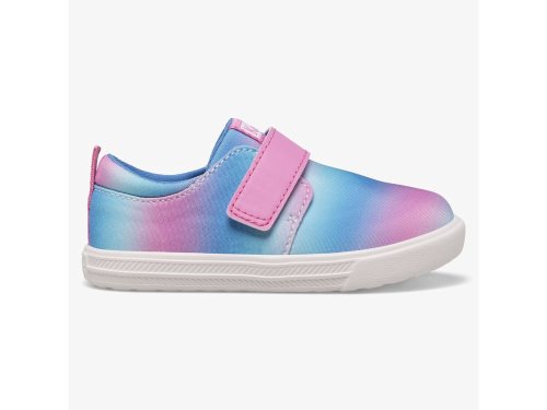 Keds Finlee Flex Girls' Slip On Sneakers Pink / Blue | AU-88290