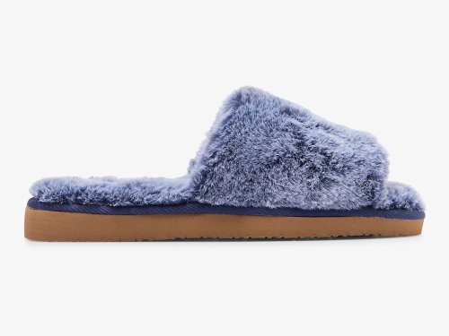 Keds Fuzzy Slide Slipper Women's Slippers Blue | AU-07587