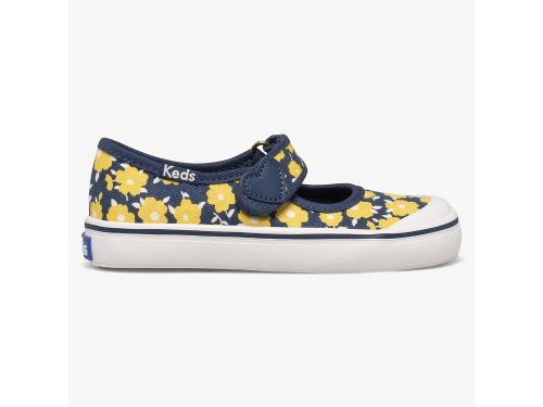 Keds Harper Girls' Mary Jane Shoes Indigo / Yellow | AU-80504