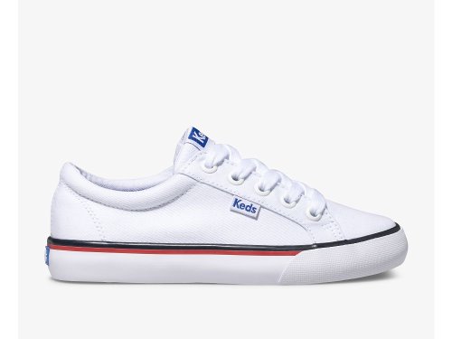 Keds Jump Kick Canvas Girls' Sneakers White | AU-37917