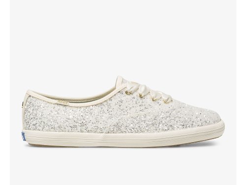 Keds Kate Spade New York Champion Glitter Women's Lace Up Shoes Cream | AU-82243