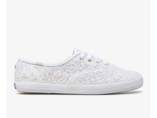 Keds Kate Spade New York Champion Glitter Women's Lace Up Shoes White | AU-99321
