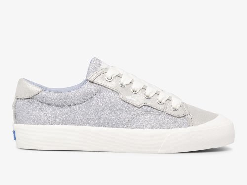 Keds Kate Spade New York Crew Kick 75 Mixed Media Women's Lace Up Shoes Silver | AU-49884