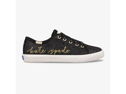Keds Kate Spade New York Kickstart Glitter Girls' Sneakers Black | AU-03720