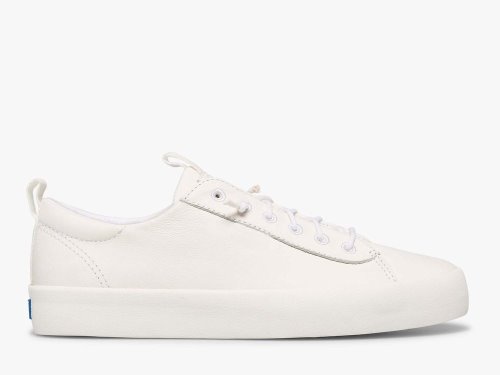 Keds Kickback Leather Women's Lace Up Shoes White | AU-52912