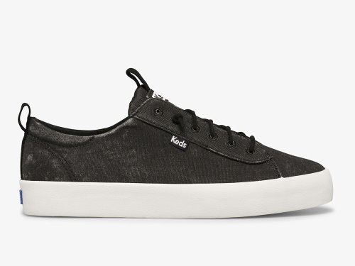 Keds Kickback Washable Feat. Organic Cotton Women's Lace Up Shoes Black | AU-77126