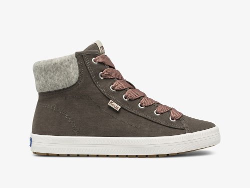 Keds Kickstart Hi TRX Soft Twill Women's Lace Up Shoes Grey | AU-59262