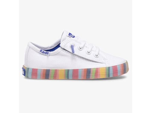 Keds Kickstart Seasonal Jr Girls' Sneakers White / Multicolor | AU-70999