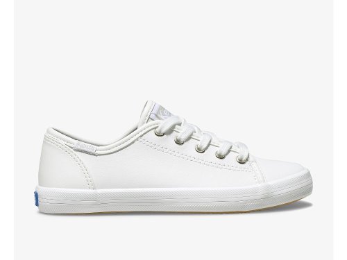 Keds Kickstart Sneaker Girls' Leather Sneakers White | AU-31171
