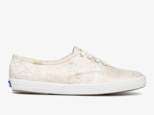 Keds Rifle Paper Co. Champion Colette Jacquard Women's Lace Up Shoes White | AU-88411