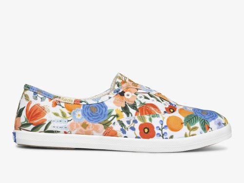 Keds Rifle Paper Co. Chillax Citrus Garden Party Women's Slip On Sneakers White Multicolor | AU-39383