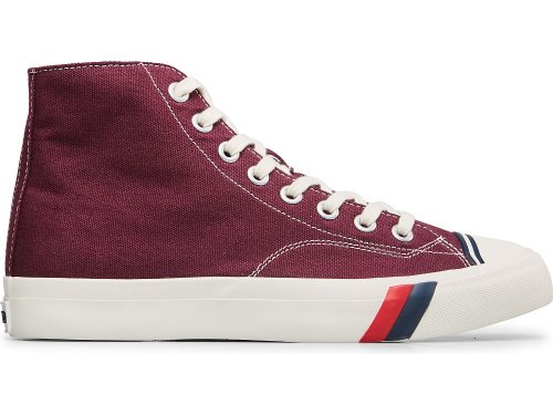 Keds Royal Hi Classic Canvas Men's Sneakers Burgundy | AU-91213
