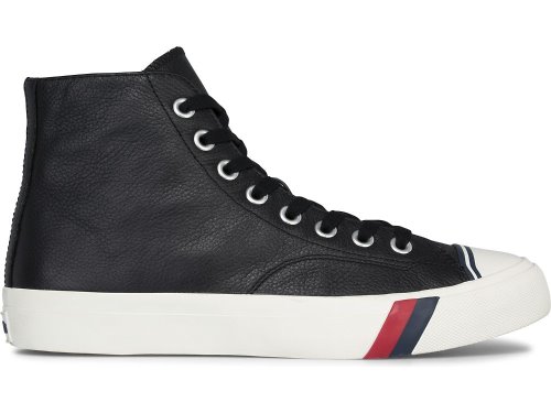 Keds Royal Hi Leather Men's Sneakers Black | AU-43524