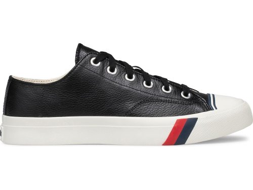 Keds Royal Lo Classic Leather Women's Lace Up Shoes Black | AU-29998