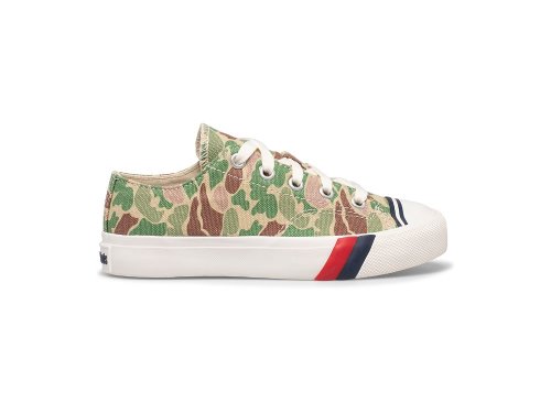 Keds Royal Lo Girls' Sneakers Camo Olive | AU-01202