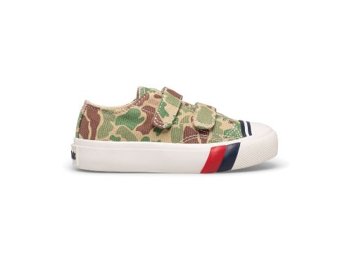 Keds Royal Lo HL Boys' Slip On Sneakers Camo Olive | AU-29575