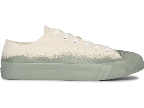 Keds Royal Lo Spray Foxing Women's Lace Up Shoes Beige Green | AU-26525