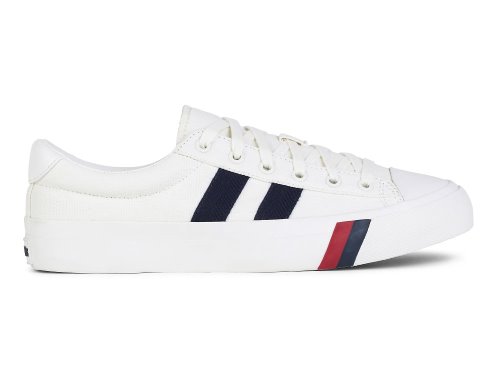 Keds Royal Plus Canvas Men's Sneakers White Navy | AU-89232