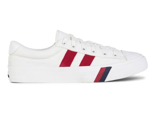 Keds Royal Plus Canvas Women's Lace Up Shoes White Red | AU-47992