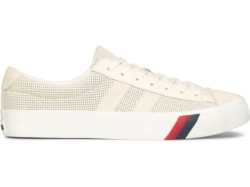 Keds Royal Plus Perf Leather Women's Lace Up Shoes Cream | AU-02777