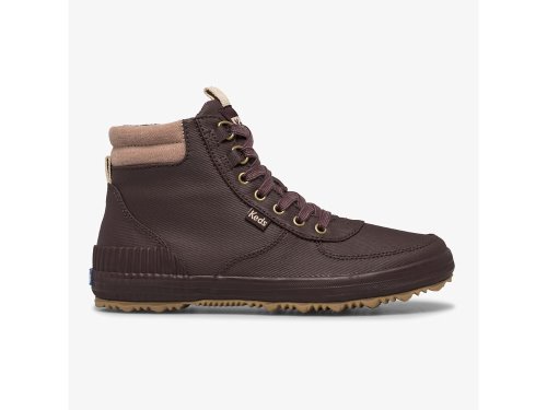Keds Scout Boot III Water Resistant Twill Women's Boots Burgundy | AU-13175