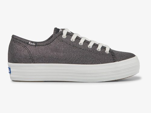 Keds Triple Kick Metallic Women's Tennis Shoes Dark Grey | AU-73325