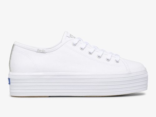 Keds Triple Up Canvas Women's Tennis Shoes White | AU-69063