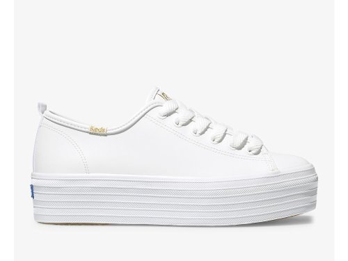 Keds Triple Up Leather Women's Tennis Shoes White | AU-74978