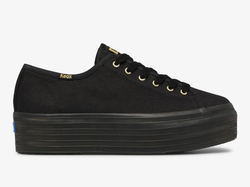 Keds Triple Up Women's Tennis Shoes Black Black | AU-44126