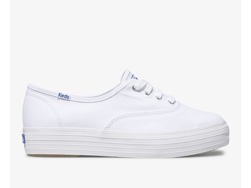 Keds Triple Women's Lace Up Shoes White | AU-28896